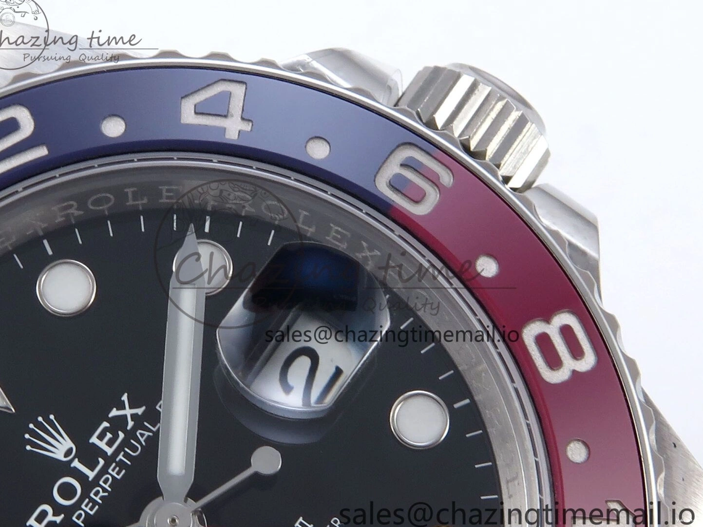 QF+ Bezel 1:1 Edition Blue Best Master II BLRO Steel 904L on SS SH3285 Dial Red 126710 GMT Black Bracelet 0427